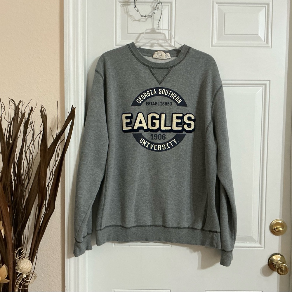 Blue 84 Gray Georgia Southern Eagles Crewneck Sweatshirt